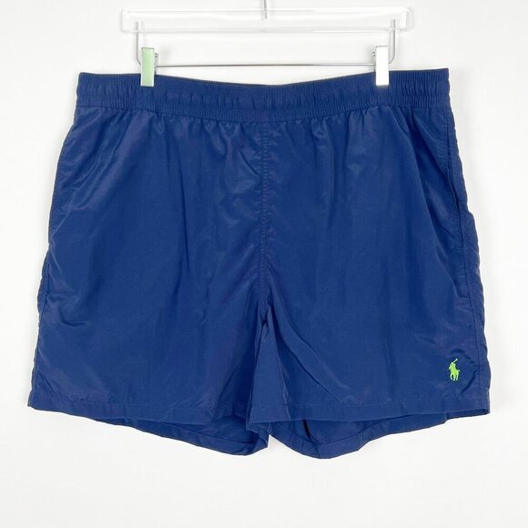 Polo Ralph Lauren Other - Polo Ralph Lauren Swim Trunks Mens Size XXL 5" Board Short Blue Nylon Mesh Lined
